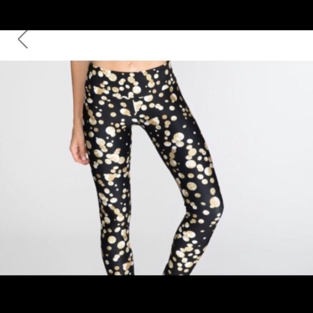 GOLD SKIN GOLD MARBLE LEGGINGS XS